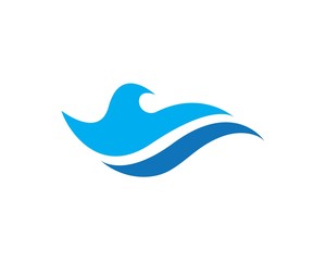 Water Wave Logo Template. vector Icon illustration