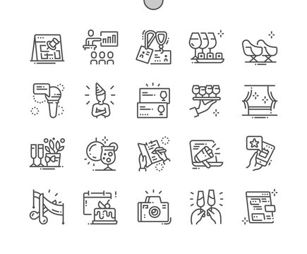 Event Well-crafted Pixel Perfect Vector Thin Line Icons 30 2x Grid for Web Graphics and Apps. Simple Minimal Pictogram