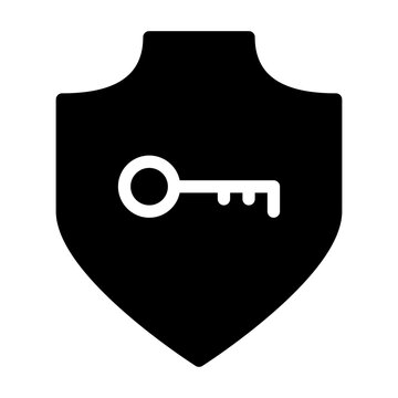 Key Shield Security Safety Protection Secure vector icon