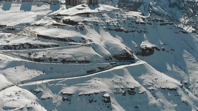 Valle Nevado the best ski point in Chile with amazing view.