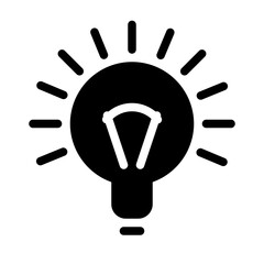 Lamp Idea Work Business Seo Agency Work vector icon