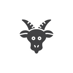 Capricorn zodiac vector icon. filled flat sign for mobile concept and web design. Goat solid icon. Symbol, logo illustration. Pixel perfect vector graphics