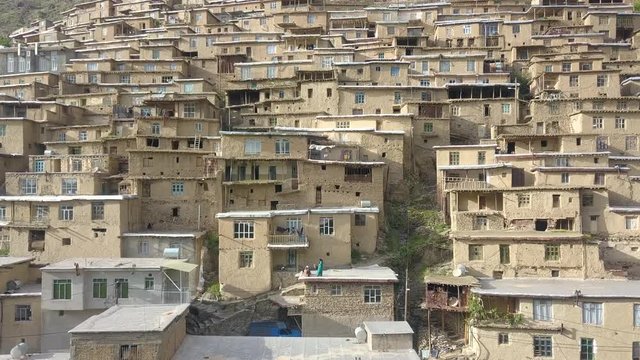 Rural tourism, Sustainable Tourism, Meet the rural architecture. A village in the mountains. The roof of each house is courtyard of another house.