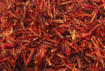 Fototapeta premium Beautiful Red Spice of the Saffron Flower