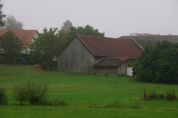 Colorful farming town of Jetzles Austria