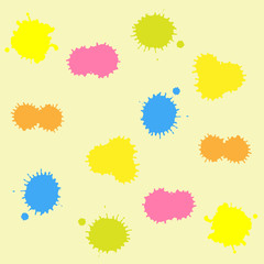 illustration. Background of multi-colored blots of ink