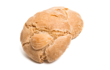 cookies with almonds isolated