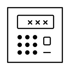 Passcode Security Safety Protect Lock Shield vector icon