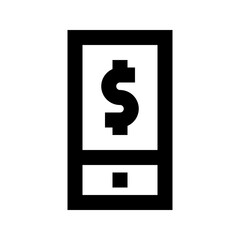 Mobile Banking Dollar Finance Money Exchequer Cash vector icon