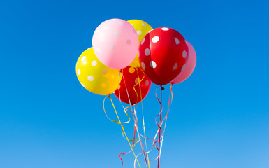 balloons against the blue sky