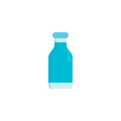 Milk bottle flat icon, vector sign, colorful pictogram isolated on white. milk glass symbol, logo illustration. Flat style design