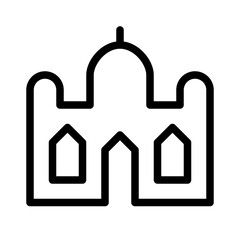 Obraz premium Palace City Town Map Locations vector icon