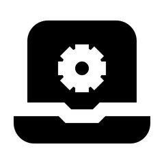 Notebook Setup Settings Install Computer vector icon
