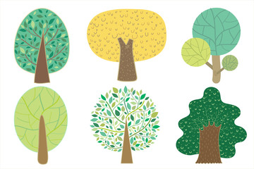 Vector tree green nature isolated