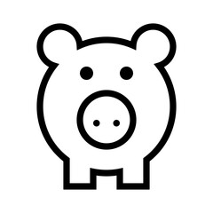 Money Safe Piggy Finance Economy vector icon