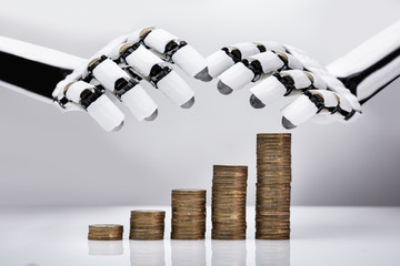 Robot Protecting Increasing Stacked Coins