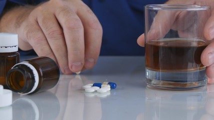 Vicious Person Combine Alcohol and Medical Pills
