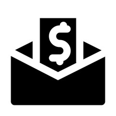 Paycheck Finance Money Cash Bank vector icon