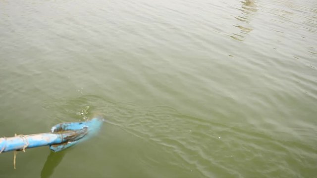 Boad Paddling in river