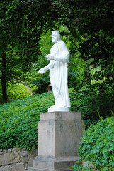 Obraz premium Statue of Euripides in the park Sofiyivka
