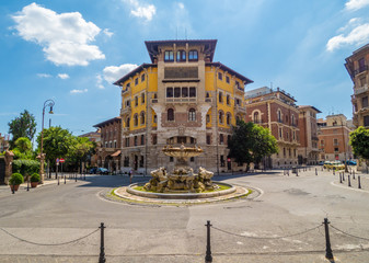 Rome (Italy) - The esoteric quarter of Rome, called 'Quartiere Coppedè', designed by architect...