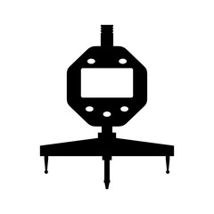 Radius measuring gauge with a dial indicator