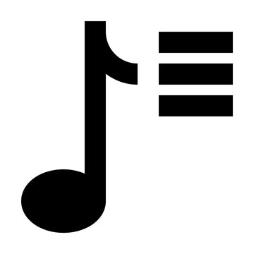 Note Music Playlist Audio Gui Web vector icon