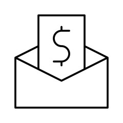 Paycheck Finance Money Cash Bank vector icon
