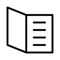 Menu Card Open Food Restaurant Bar Diner Drink vector icon