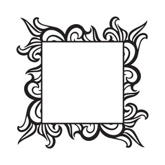 Rectangle floral frame