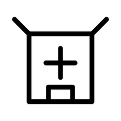 Obraz premium Parcel Add Commerce Market Shop Supermarket vector icon