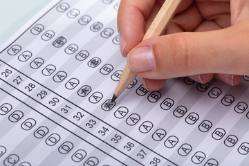 Woman Selecting Option A On Paper