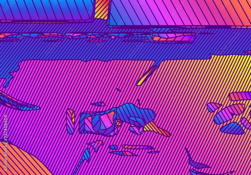 Poster abstract vibrant background with vivid color gradients and lines