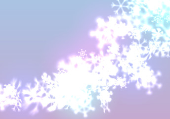 Fototapeta na wymiar Christmas snowflakes background with falling and swirling snow