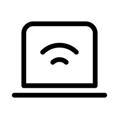 Notebook Wireless Education Learning University vector icon