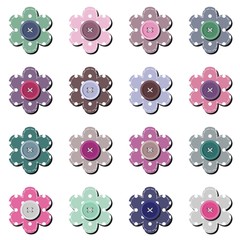 scrapbook flowers on white background