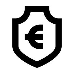 Protect Shield Euro Money Exchequer Cash vector icon