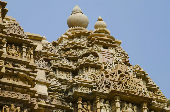 KANDARIYA MAHADEV TEMPLE, Shikara - Top View, Western Group, Khajuraho, Madhya Pradesh, UNESCO World Heritage Site