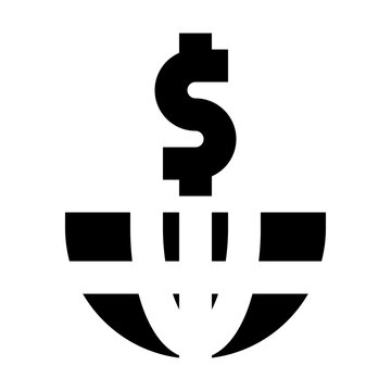Reserve Currency Dollar Finance Money Exchequer Cash vector icon