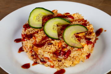 Fried rice with chicken