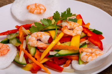 Vietnamese salad with prawn