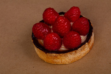 Tartlet with raspberry