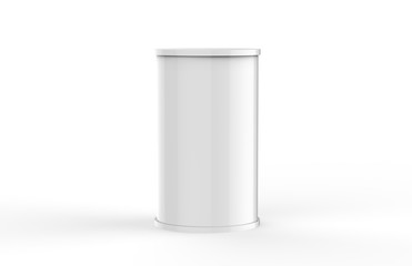 Advertising Display Banner Stand Round Promotion Table, Mock Up Template On Isolated White...