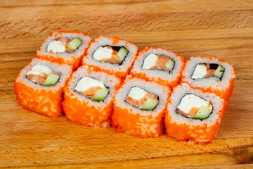 Salmon and cheese roll