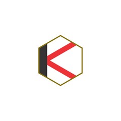 Hexagon with K logo letter design