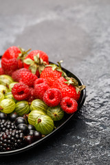 Image of blackberry, strawberry, raspberry, gooseberry, black currant