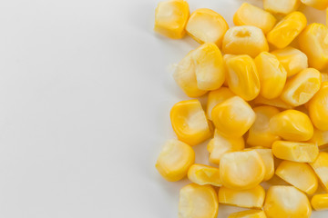 corn seeds isolated on white background