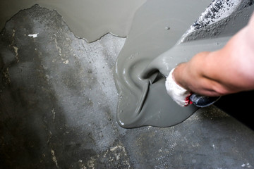 Fill screed floor repair and furnish, shallow dof