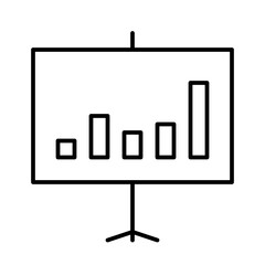 Presentation Chart Work Business Seo Agency Work vector icon