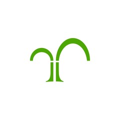 M letter with leaf logo
